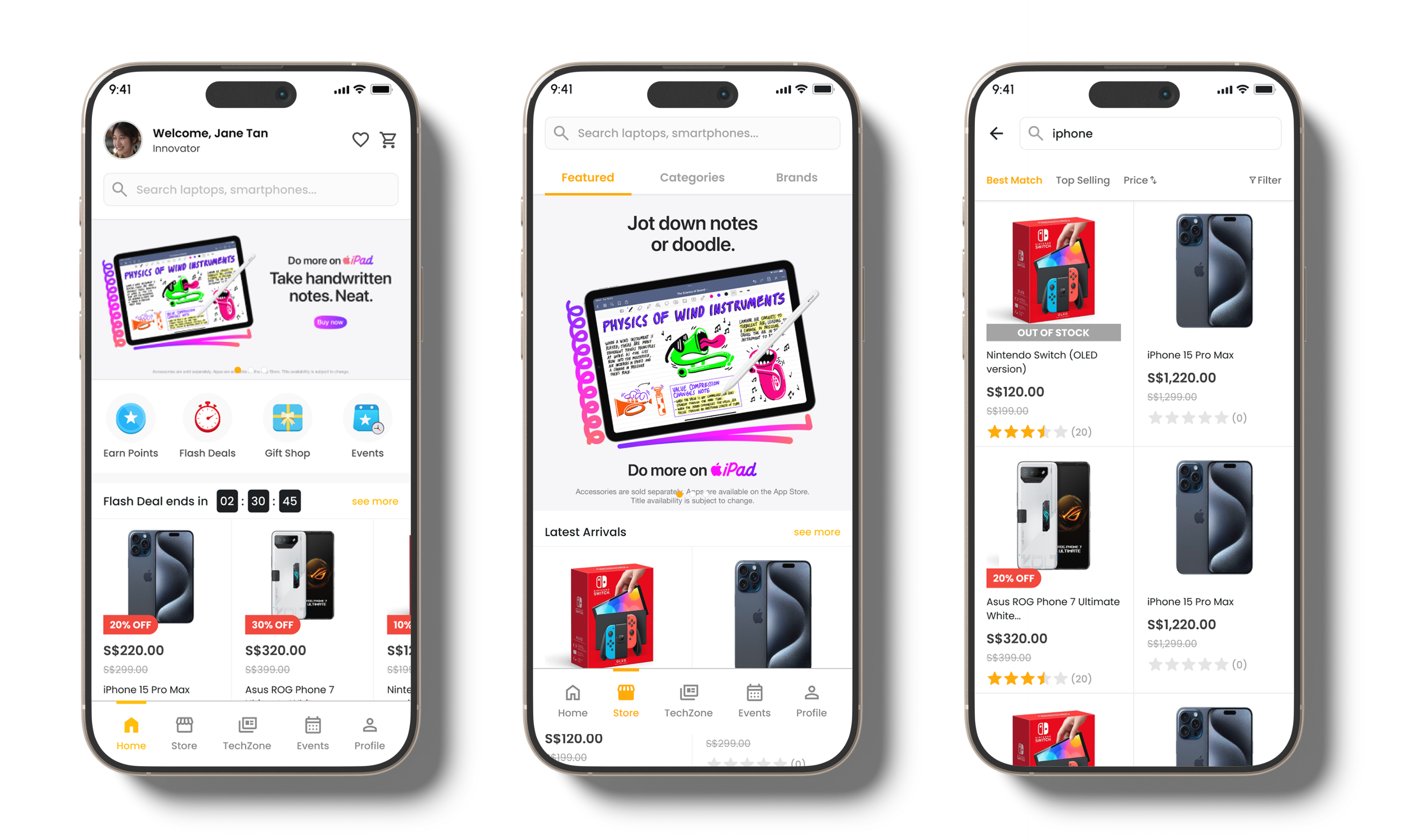 Challenger Education mobile app screens